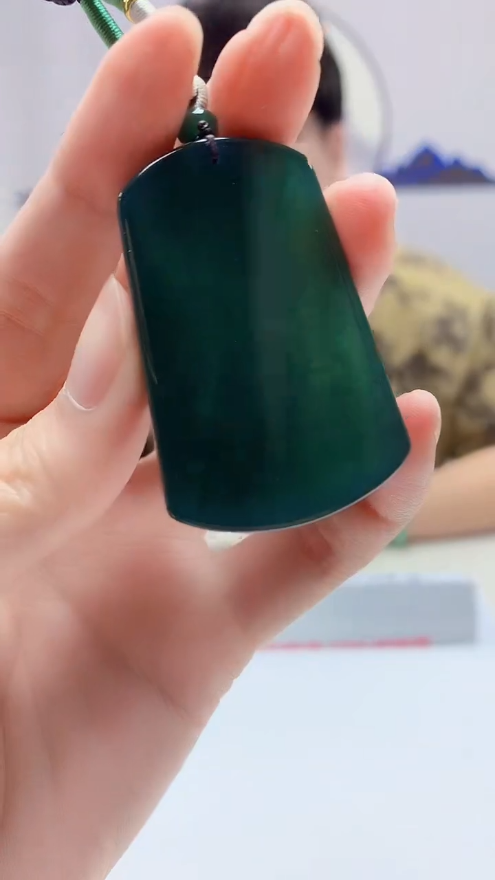 【闪购商品】定制翡翠未镶嵌4688zm-毛货挂件179无事牌