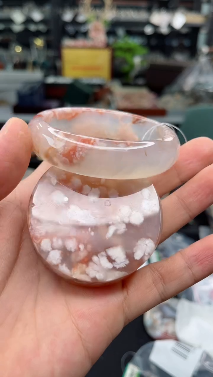 【闪购商品】石英质玉手镯未镶嵌58圈口（赠品镯心）S9059