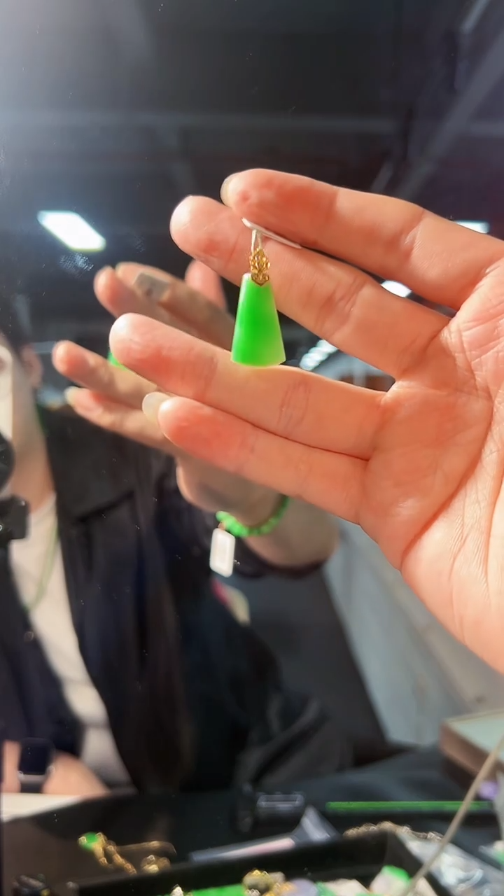 【闪购商品】翡翠颈饰18K金镶嵌缅料A货/支持复检/一件