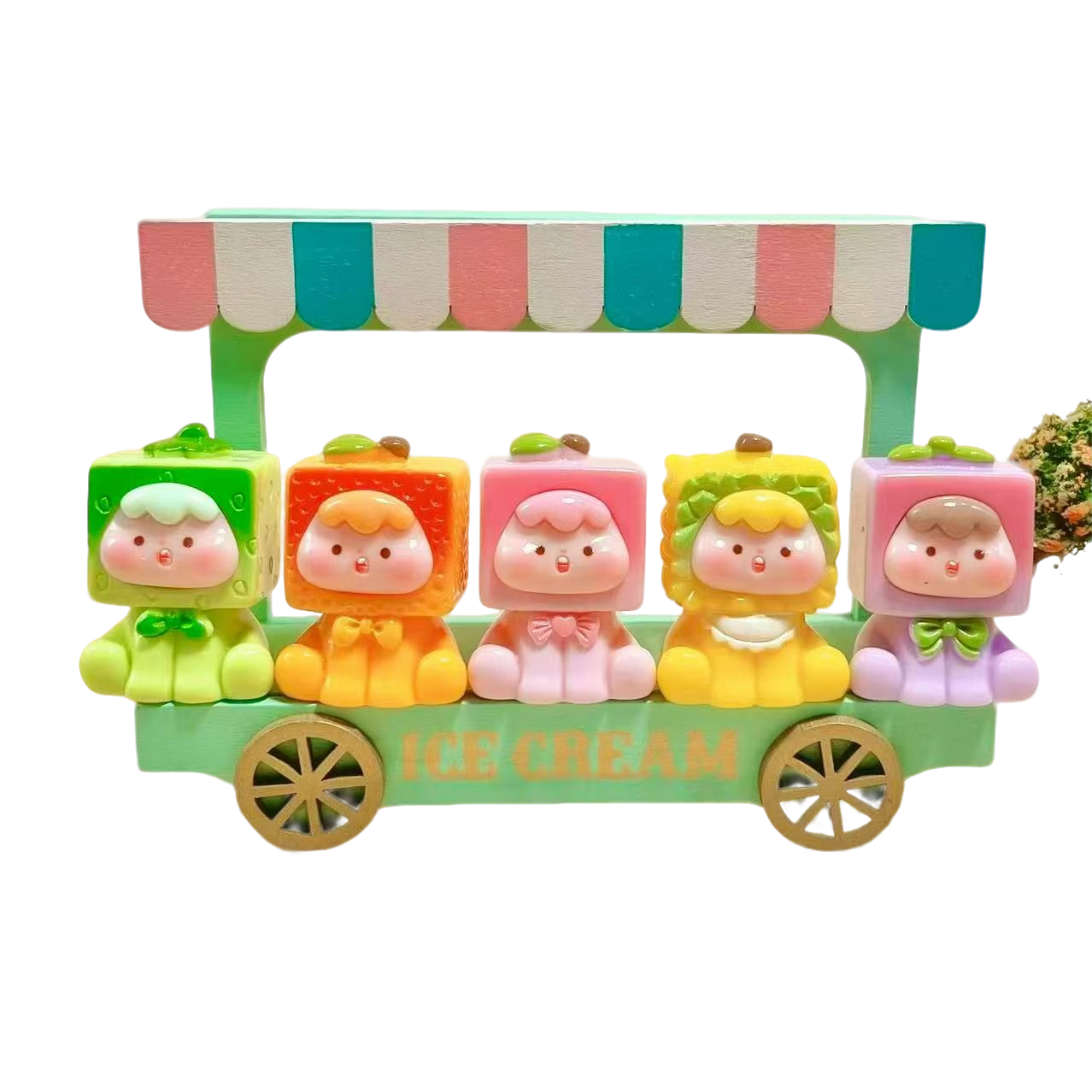 【九宫格+对对碰】定制款 方砖二代立体水果崽崽实色萌粒桌面摆件