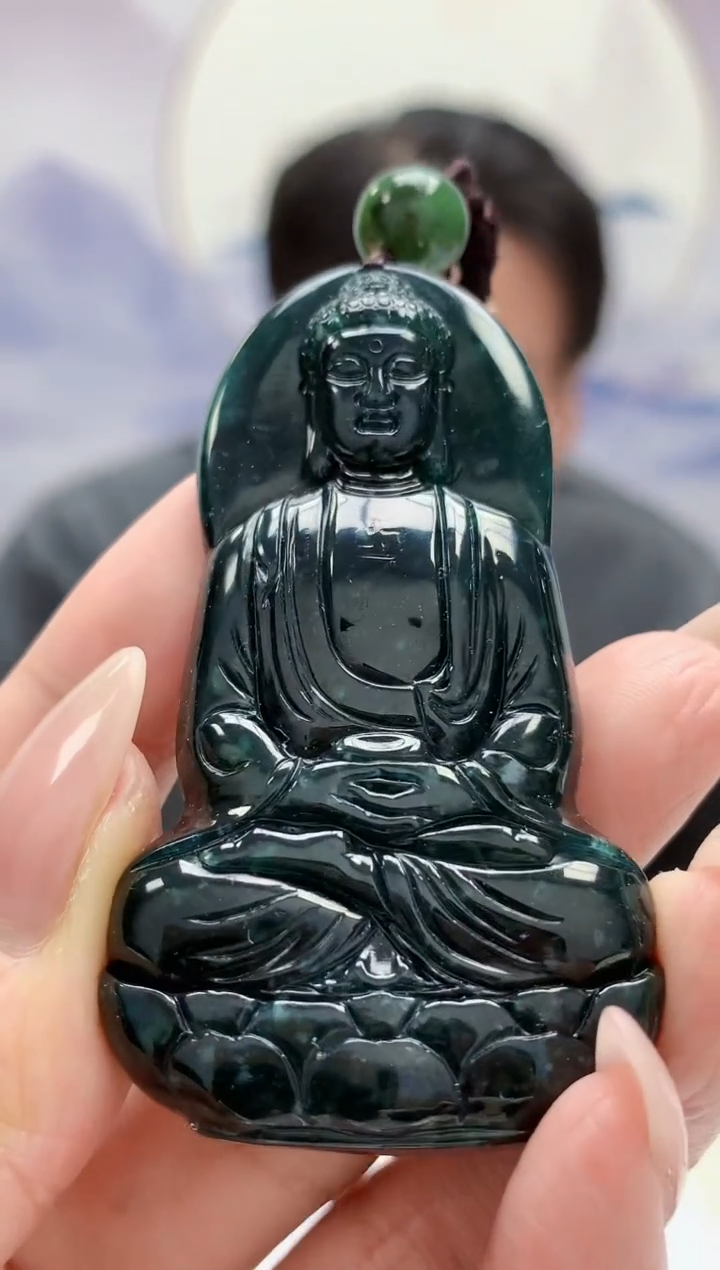 【闪购商品】定制翡翠未镶嵌5060MM-毛货挂件71