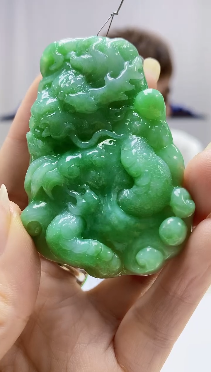 定制翡翠未镶嵌4868DD-毛货挂件81