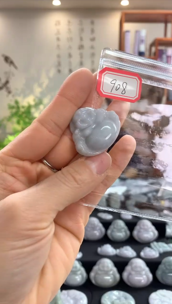 【闪购商品】翡翠颈饰银S925镶嵌佛公908