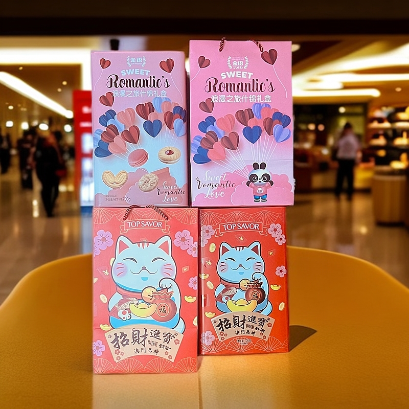 新疆包邮金语什锦饼干糕点曲奇系列礼盒过年伴手礼700g +礼袋