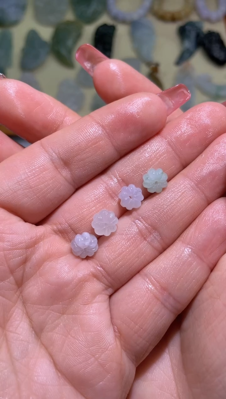 【闪购商品】定制翡翠未镶嵌南瓜珠