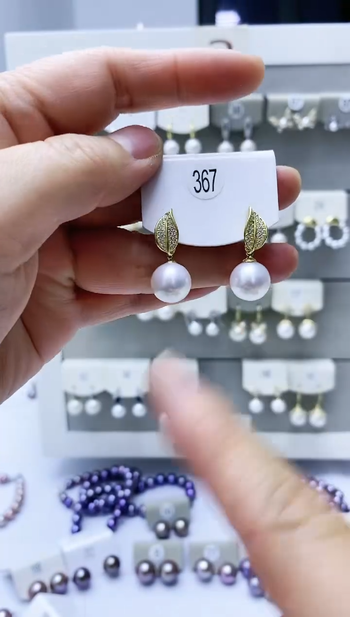 【闪购商品】淡水珍珠耳饰银S925镶嵌367