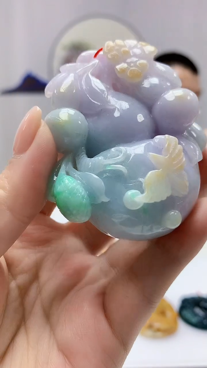 【闪购商品】定制翡翠未镶嵌4812ms-毛货68葫芦