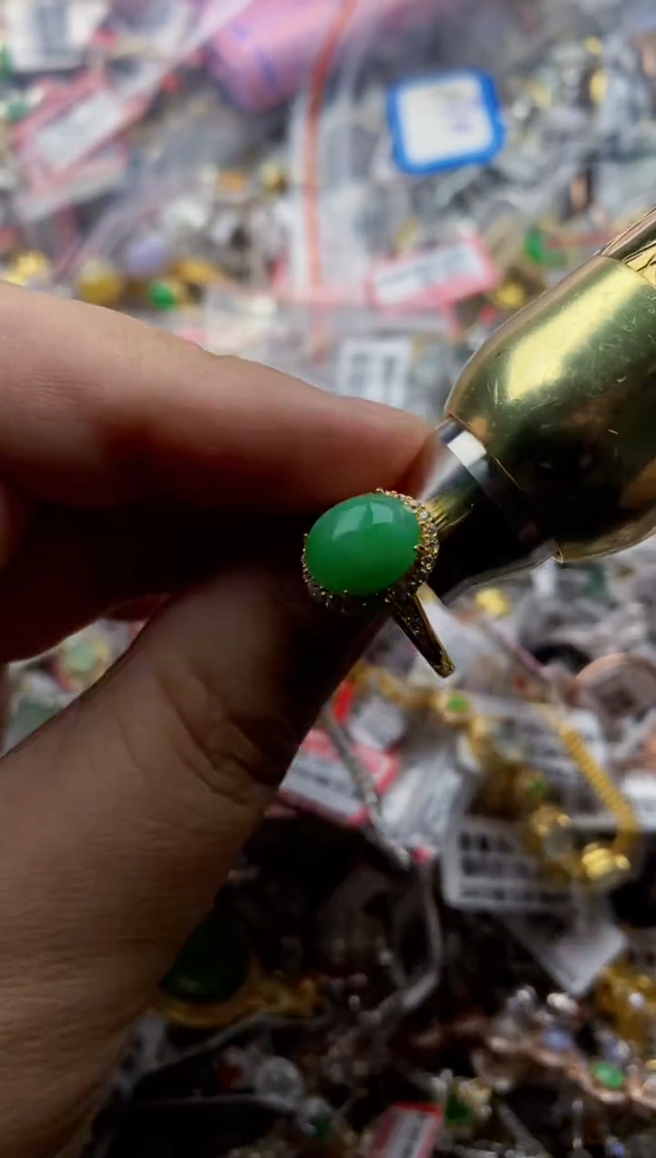 【闪购商品】翡翠戒指银S925镶嵌111111---1