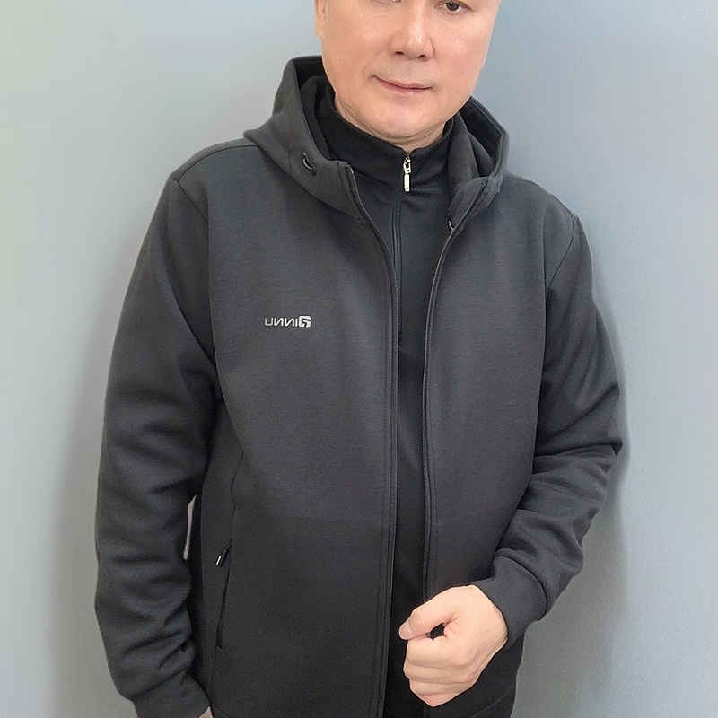 连帽加绒收口袖拉链夹克外套户外加绒春秋软壳卫衣5152强