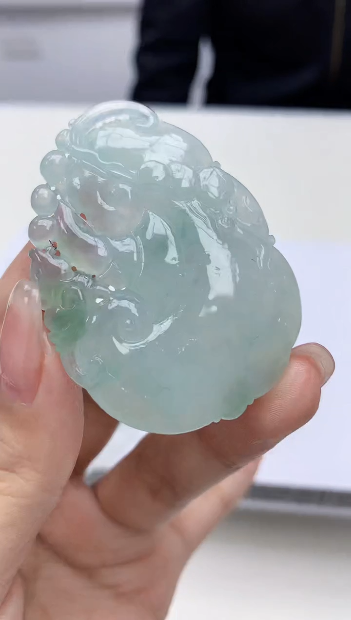 【闪购商品】定制翡翠未镶嵌3916kk-毛货挂件273