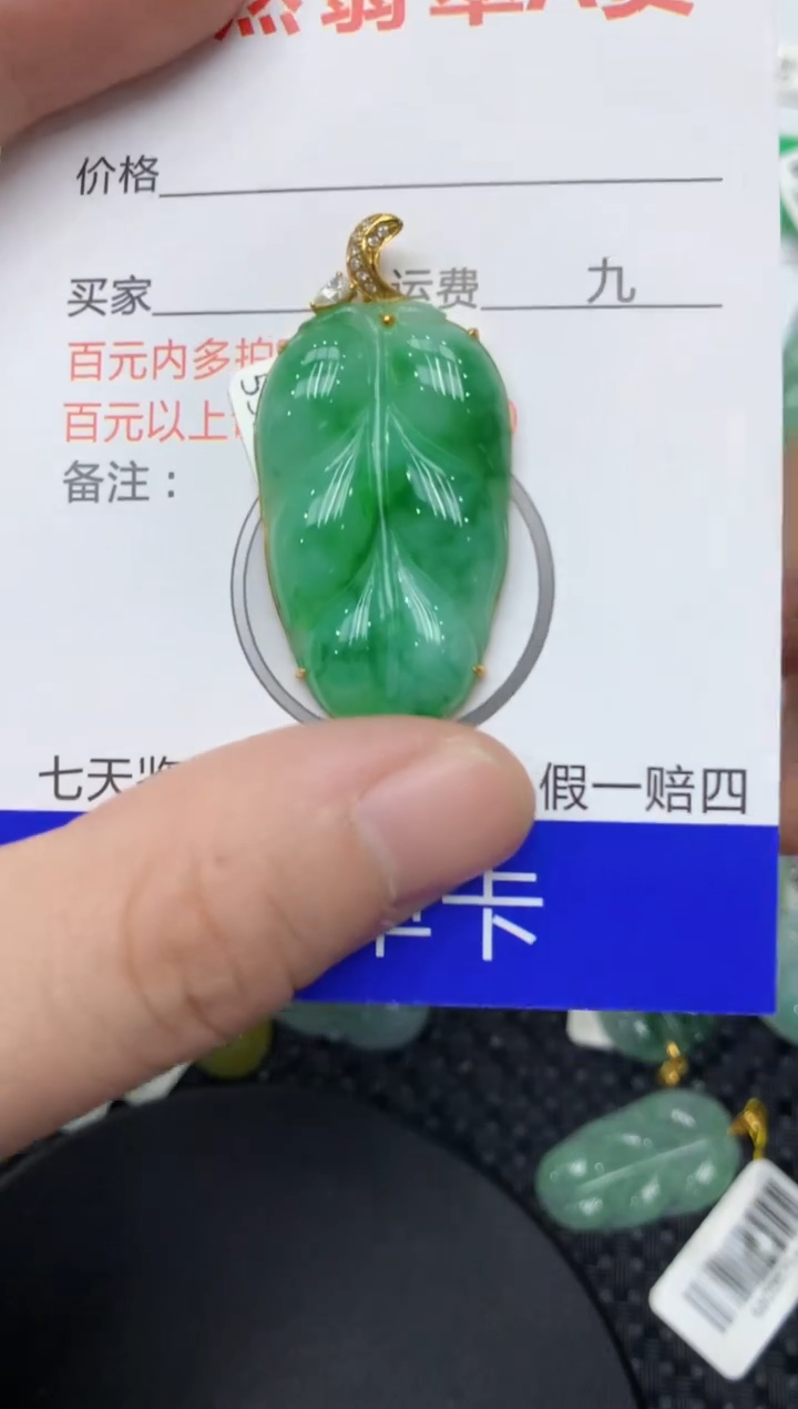 【闪购商品】翡翠颈饰18K金镶嵌11111111111