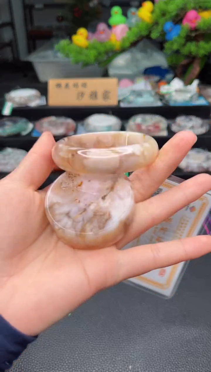 石英质玉未镶嵌手镯54圈口（赠品镯心）3680346