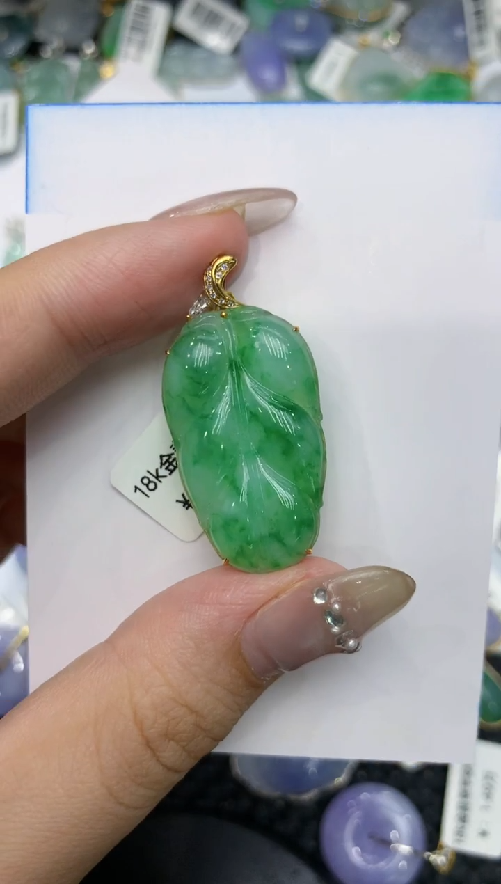 【闪购商品】翡翠颈饰18K金镶嵌222222222