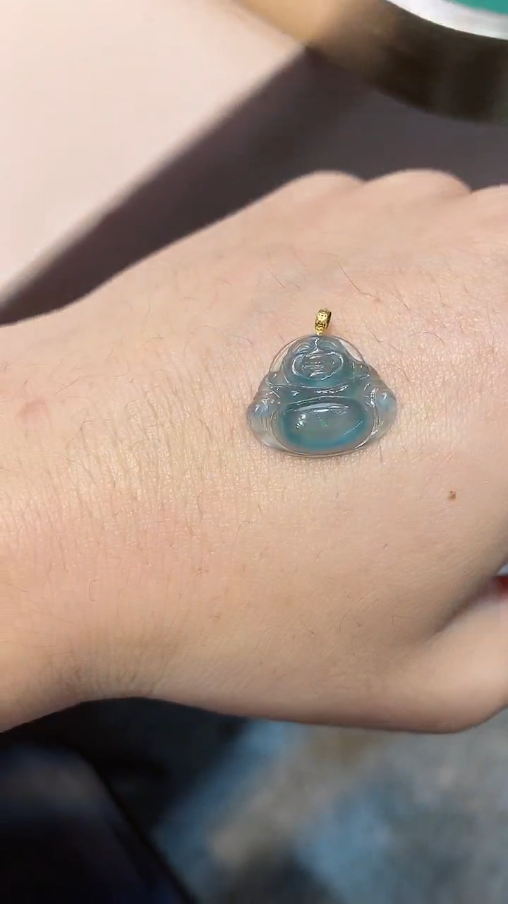 【闪购商品】翡翠颈饰18K金镶嵌天然A货翡翠一件