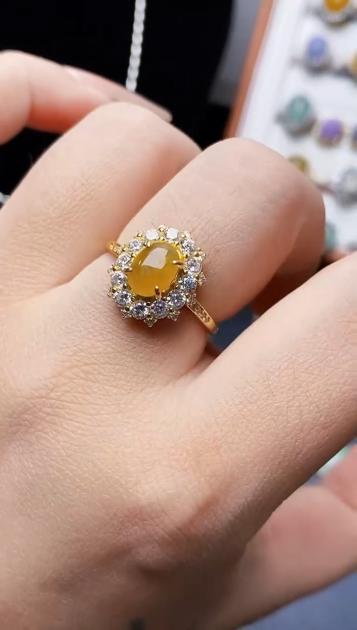 银S925镶嵌戒指翡翠1181