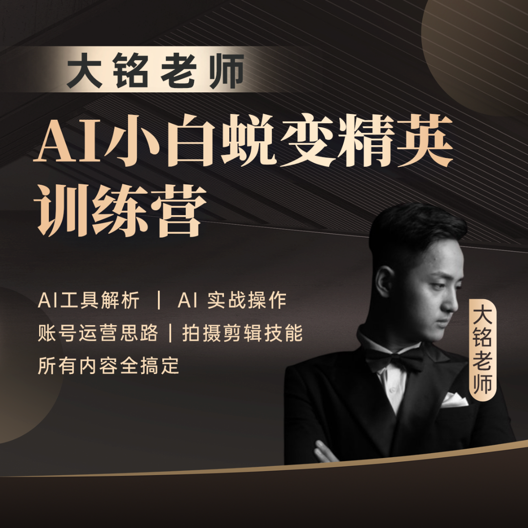 大铭老师AI小白蜕变精英训练营