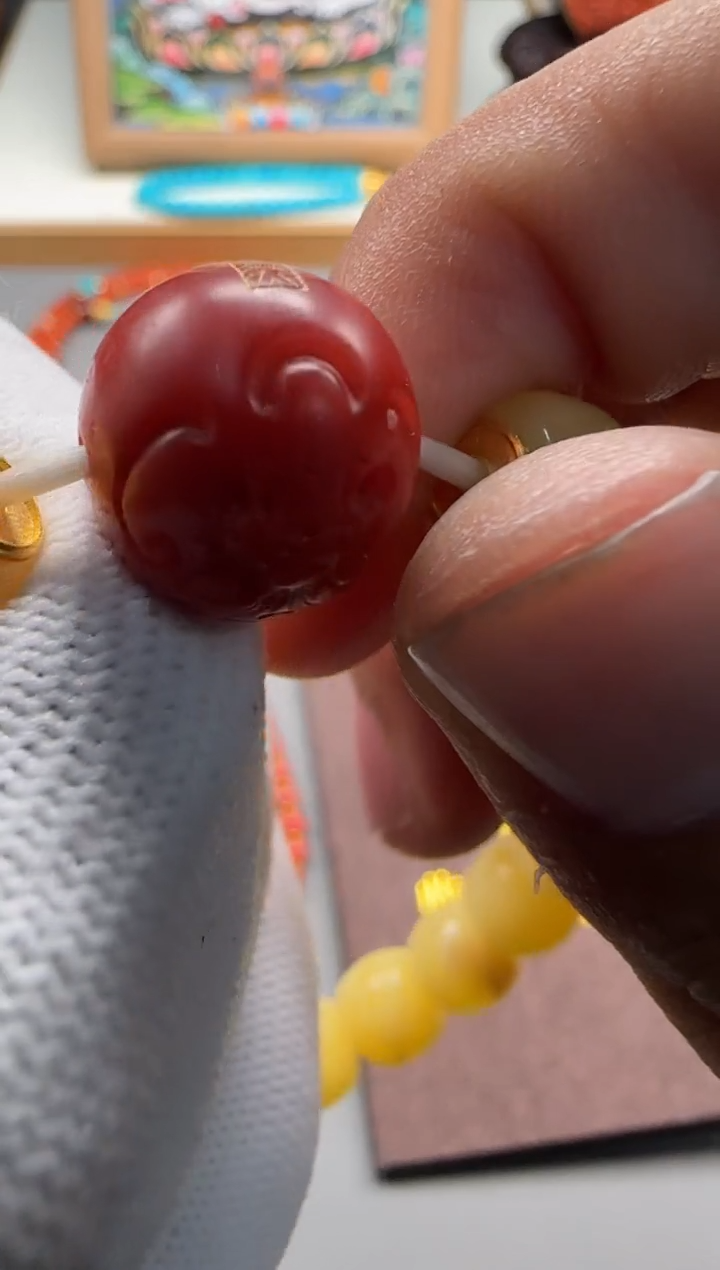 【闪购商品】南红玛瑙手串手串18K金镶嵌手串手串