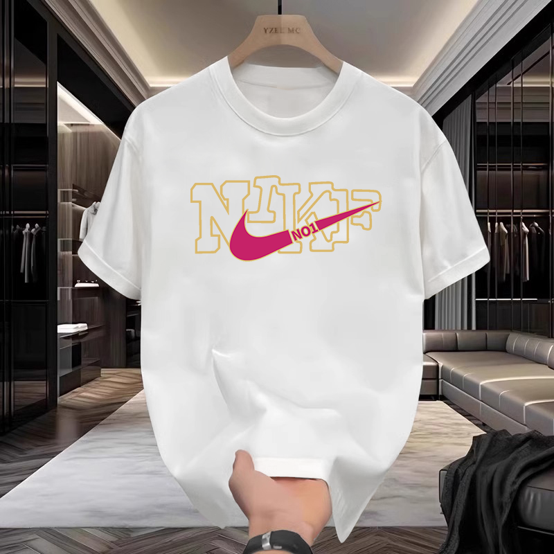 奥莱清仓【一折捡漏】夏季t恤男女新款圆领运动短袖复古打底衫上衣