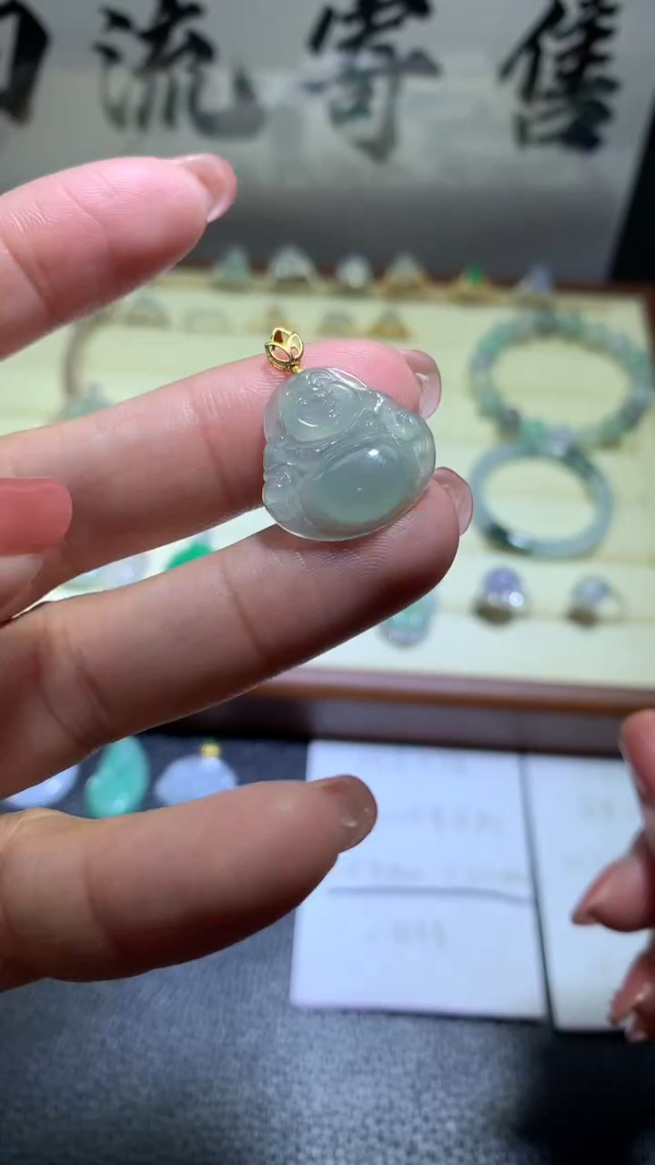 【闪购商品】翡翠颈饰18K金镶嵌翡翠