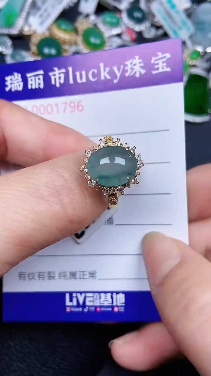 颈饰银S925镶嵌翡翠1769