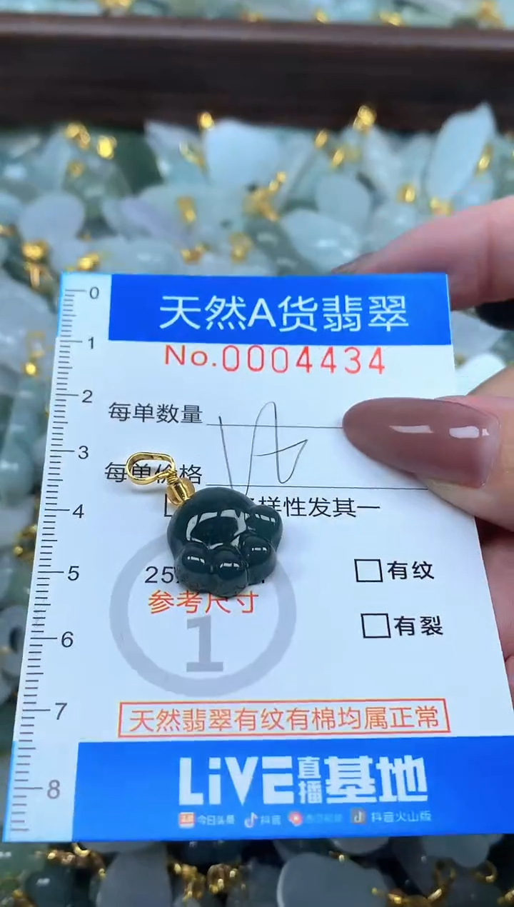 颈饰未镶嵌翡翠净货挂件-4434