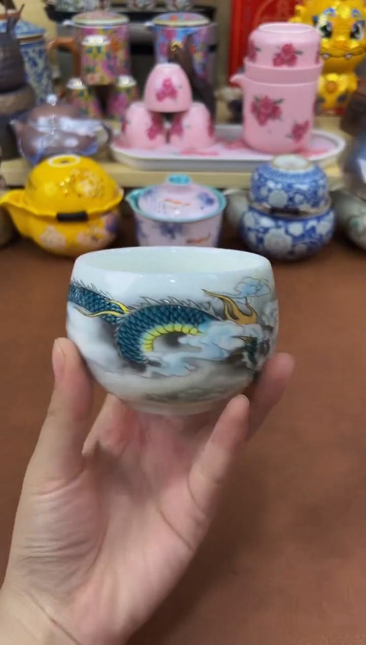 陶瓷茶具摆件旅行套组