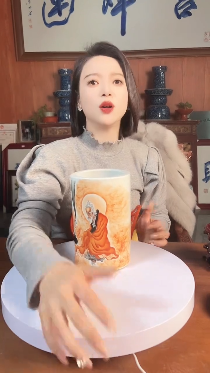 摆件陶景德镇陶瓷青花摆件23