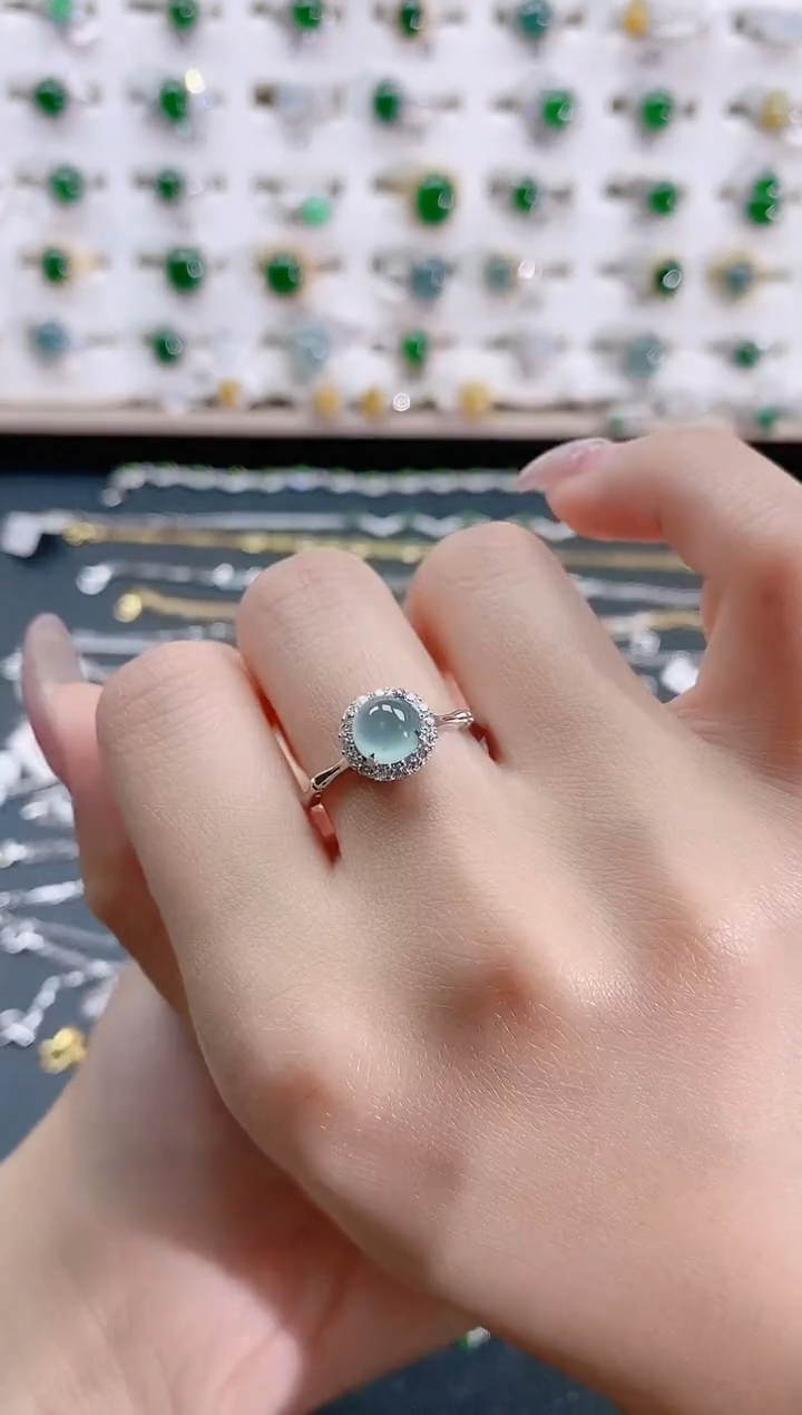 翡翠未镶嵌戒指天然翡翠