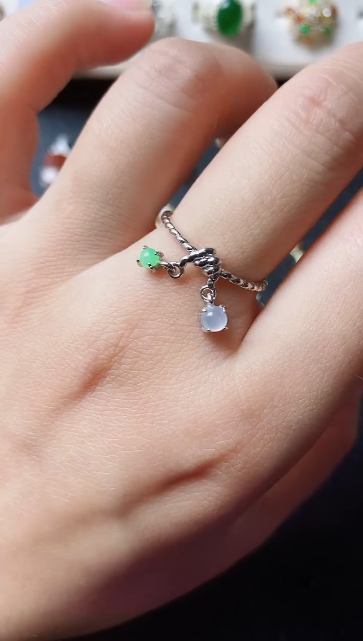 【闪购商品】翡翠戒指银S925镶嵌11111