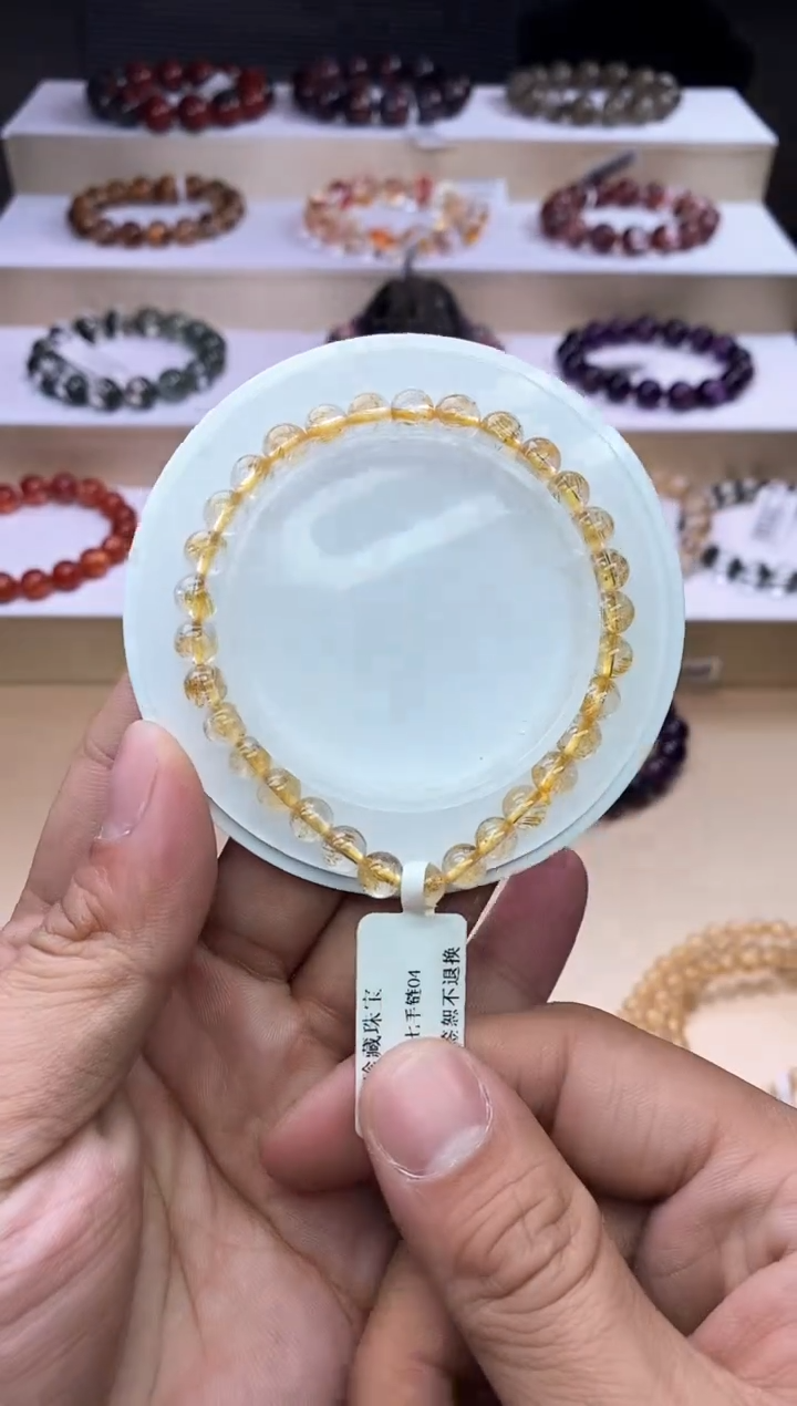 【闪购商品】水晶手链未镶嵌黄金超七单圈6m+