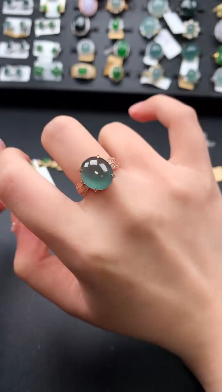 【闪购商品】翡翠戒指银S925镶嵌61354141