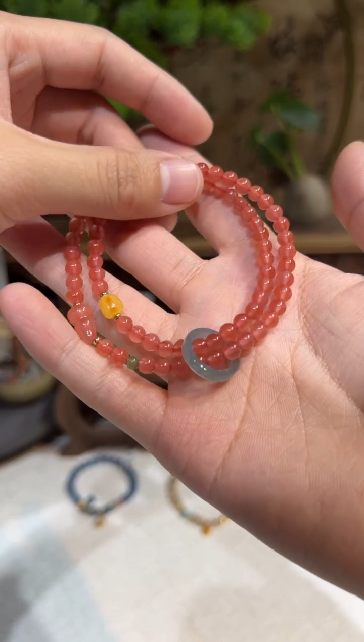 未镶嵌手链玛瑙/玉髓手饰@@