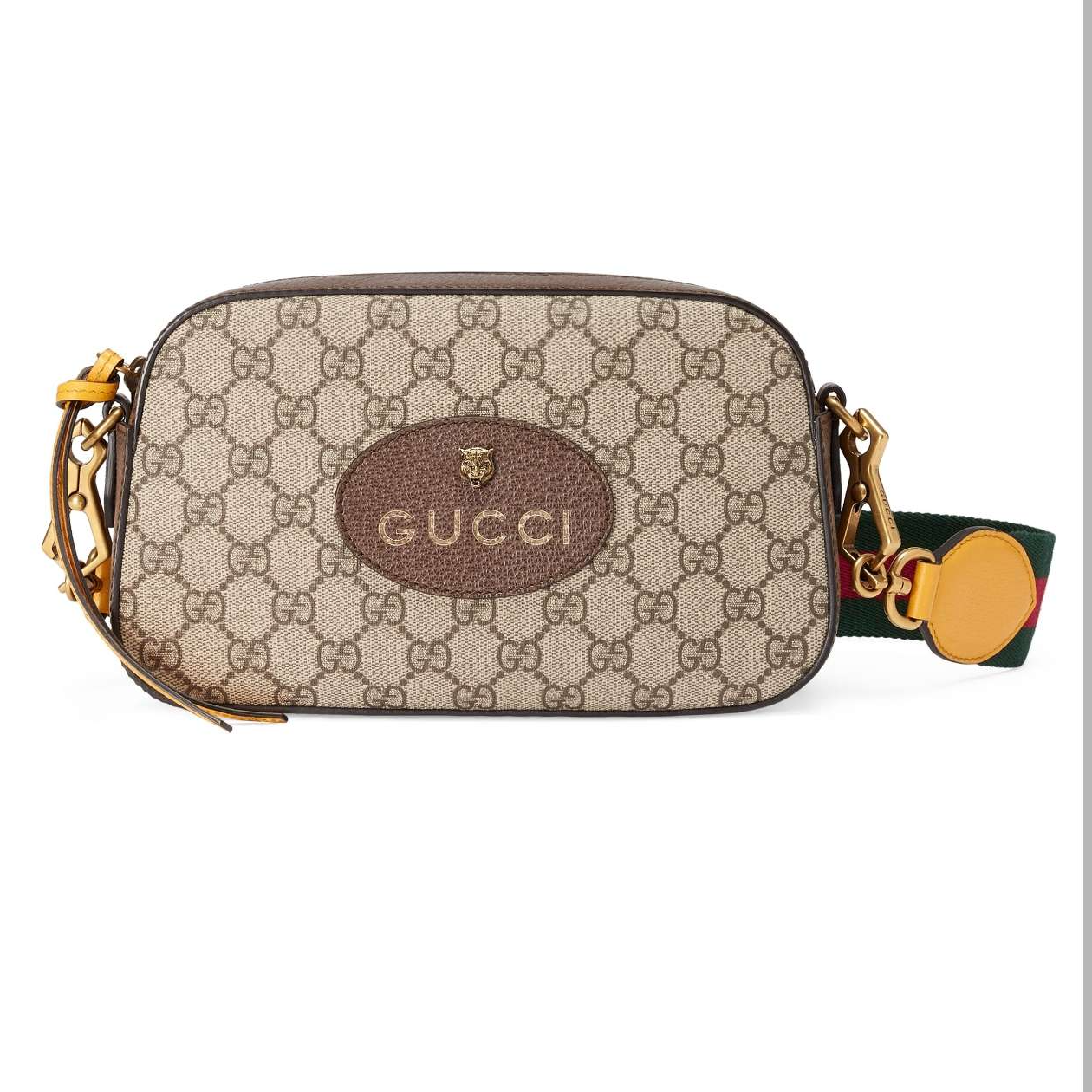 95新 GUCCI/古驰 古驰老花虎头相机包单肩包 12326002女包