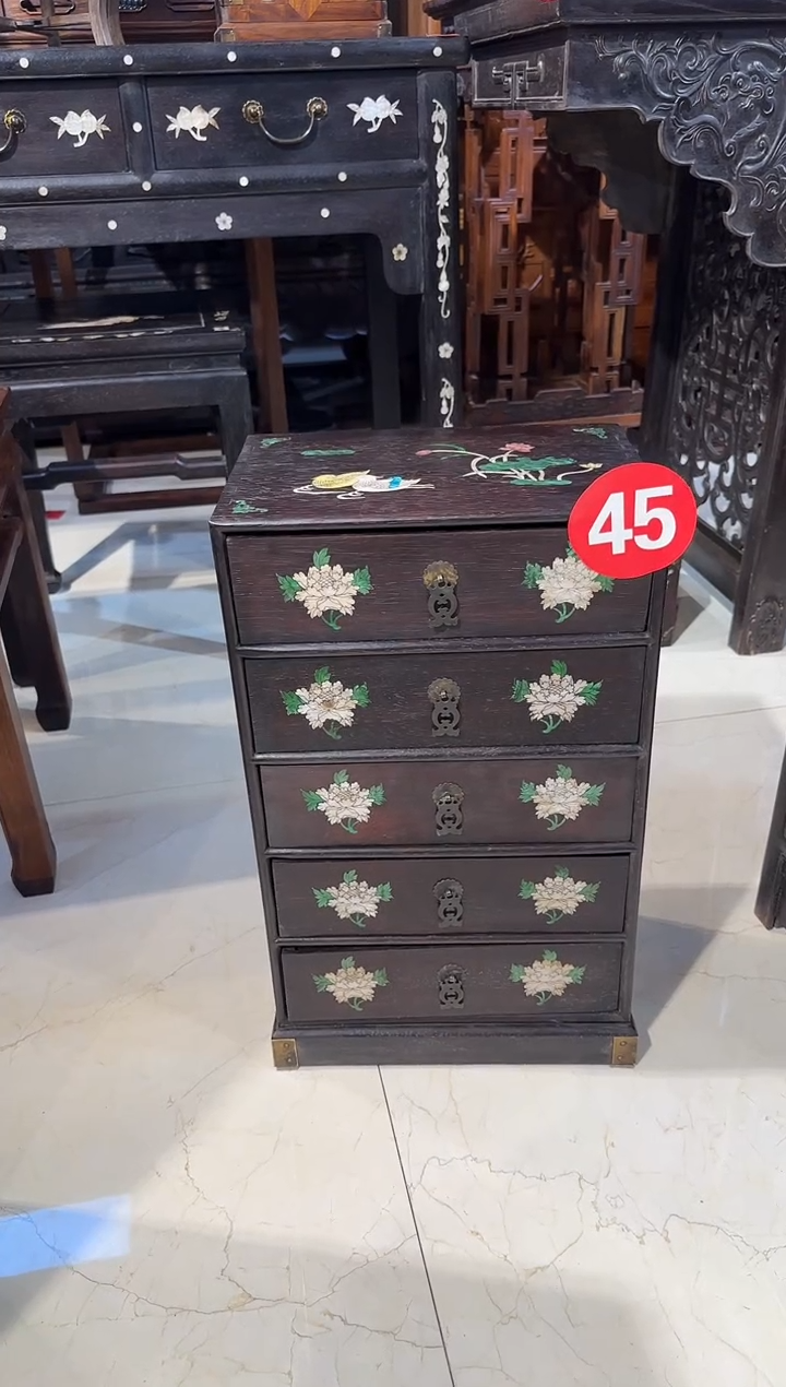 【闪购商品】木木艺邵氏紫檀鸳鸯戏水五斗柜800.88888