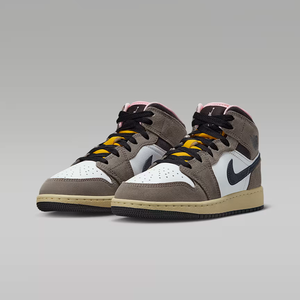 NIKE/耐克女大童摩卡 AJ1 GS 流光风 潮流中帮休闲板鞋HQ2014-100
