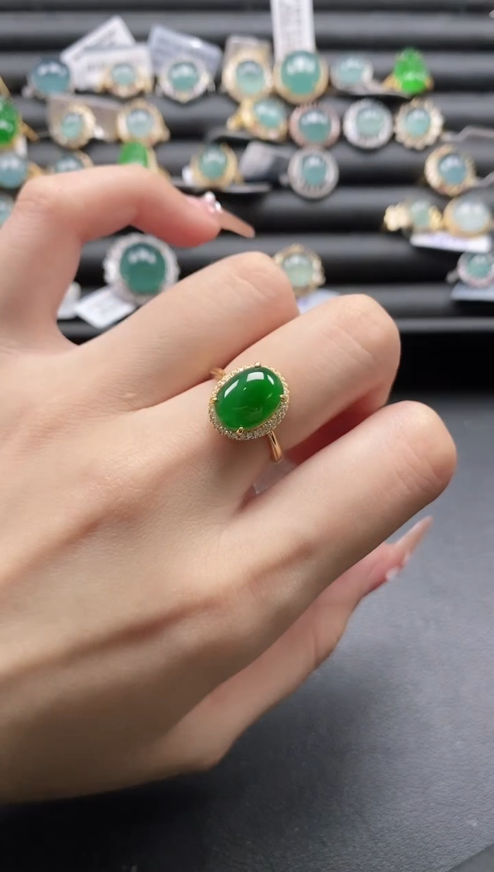 【闪购商品】翡翠戒指银S925镶嵌11111