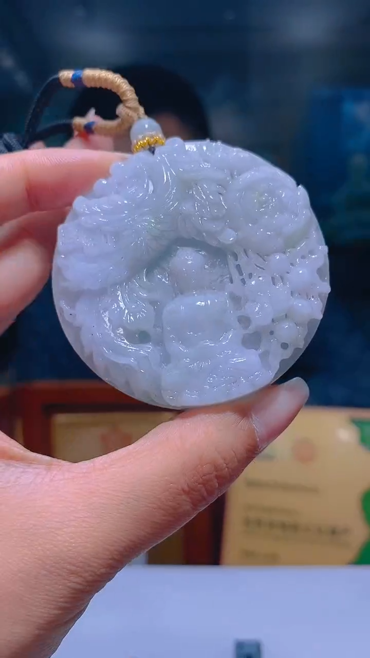 未镶嵌定制翡翠KK翡翠毛货吊坠-25
