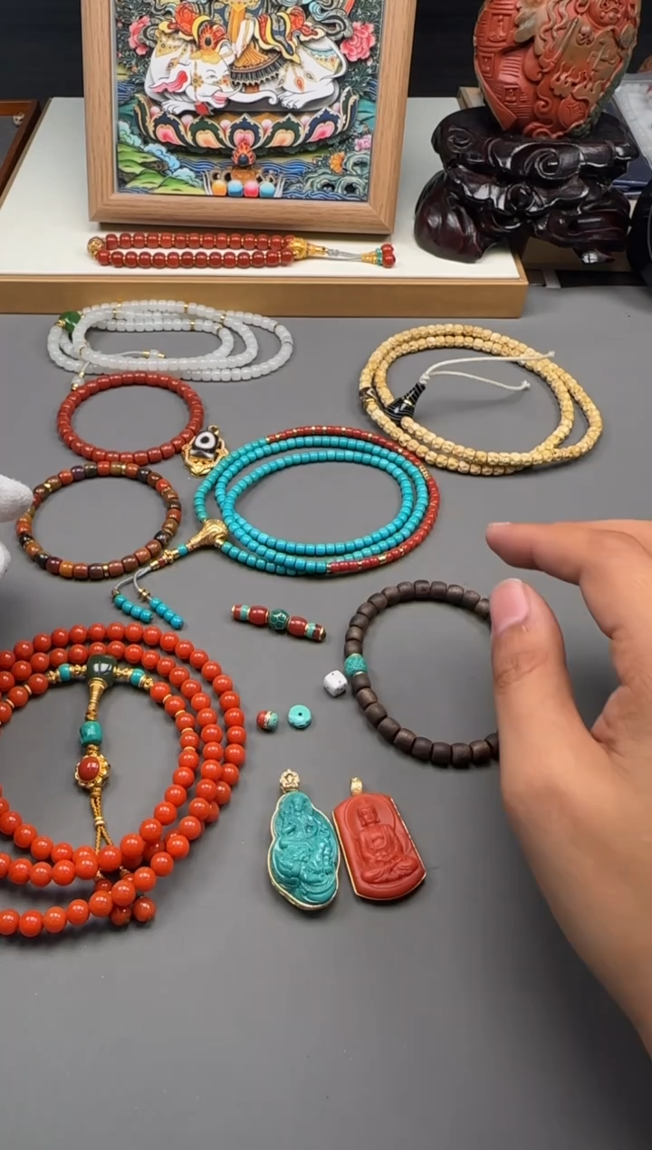 【闪购商品】南红玛瑙手串手串18K金镶嵌手串手串