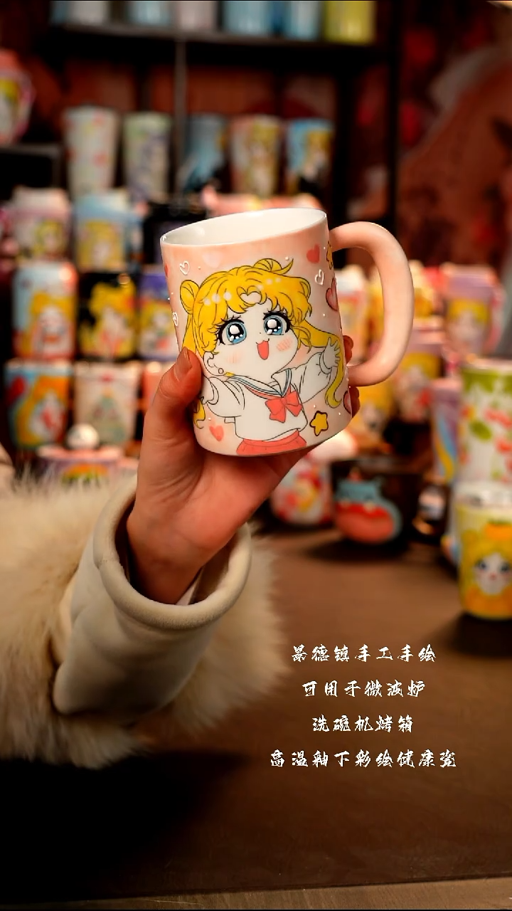 景德镇手工手绘陶瓷杯杯