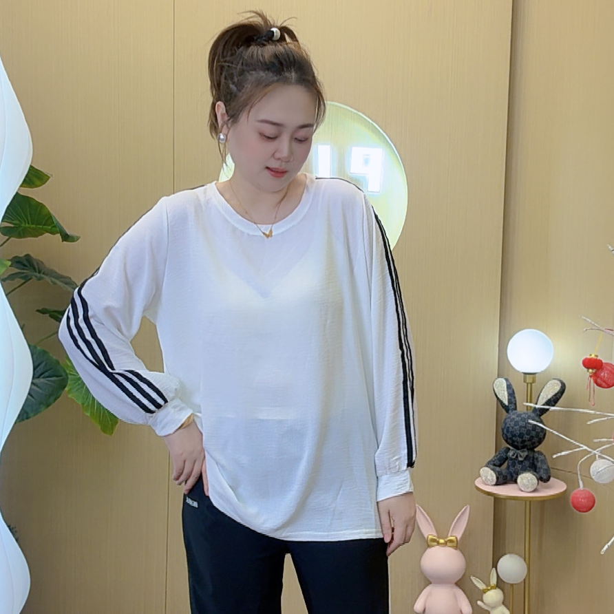 2025夏季新款长袖外搭显瘦百搭三道杠轻薄透气宽松简约长款81081