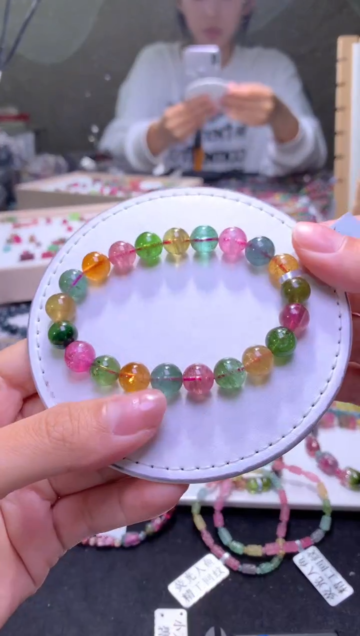 未镶嵌手串碧玺A124【天然碧玺】