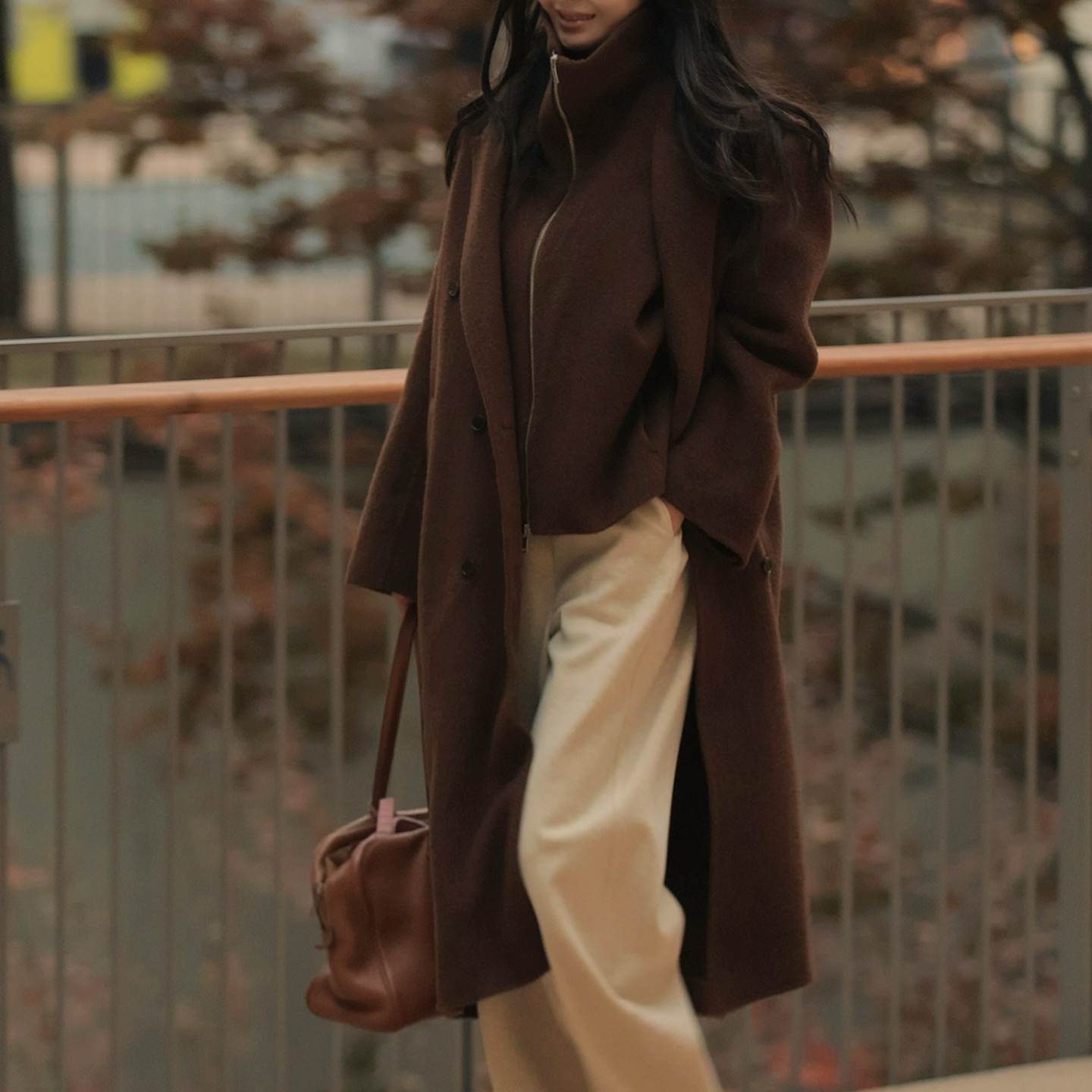 WAWA【与众不同】骆驼绒羊毛两件套经典宽松中长款羊毛大衣SX010