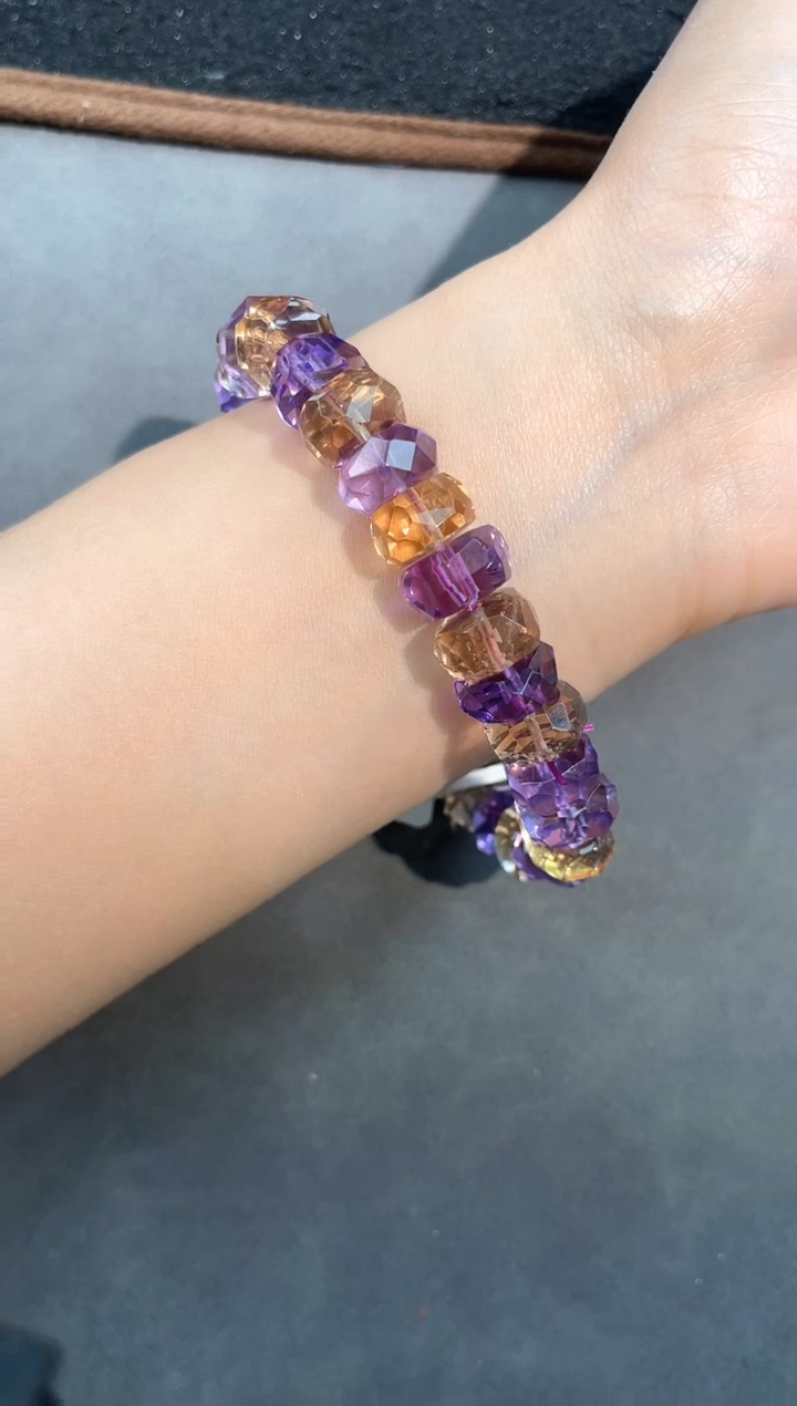 【闪购商品】水晶手链未镶嵌62号紫黄切面款