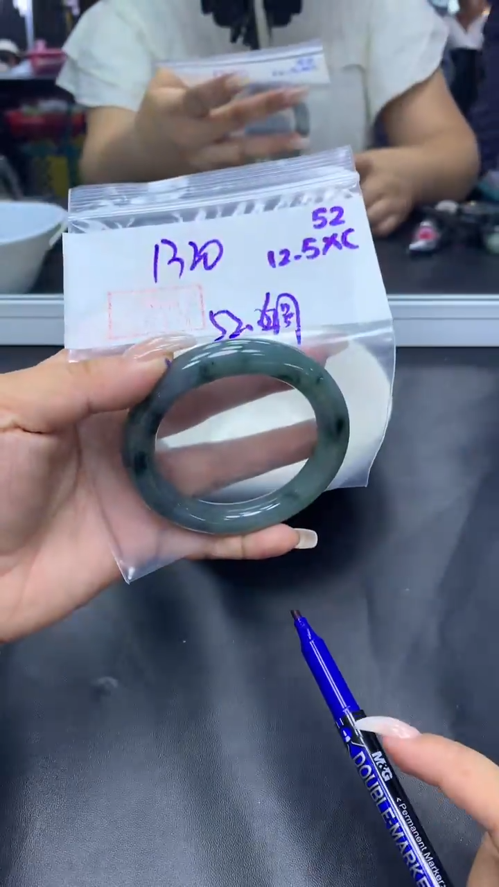 未镶嵌定制翡翠52圆条52.6+1320元+拍一发一