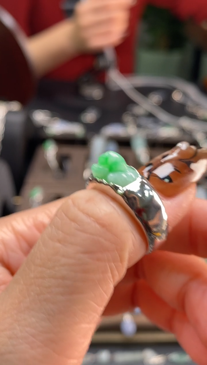 颈饰银S925镶嵌翡翠兔****姐净货15272