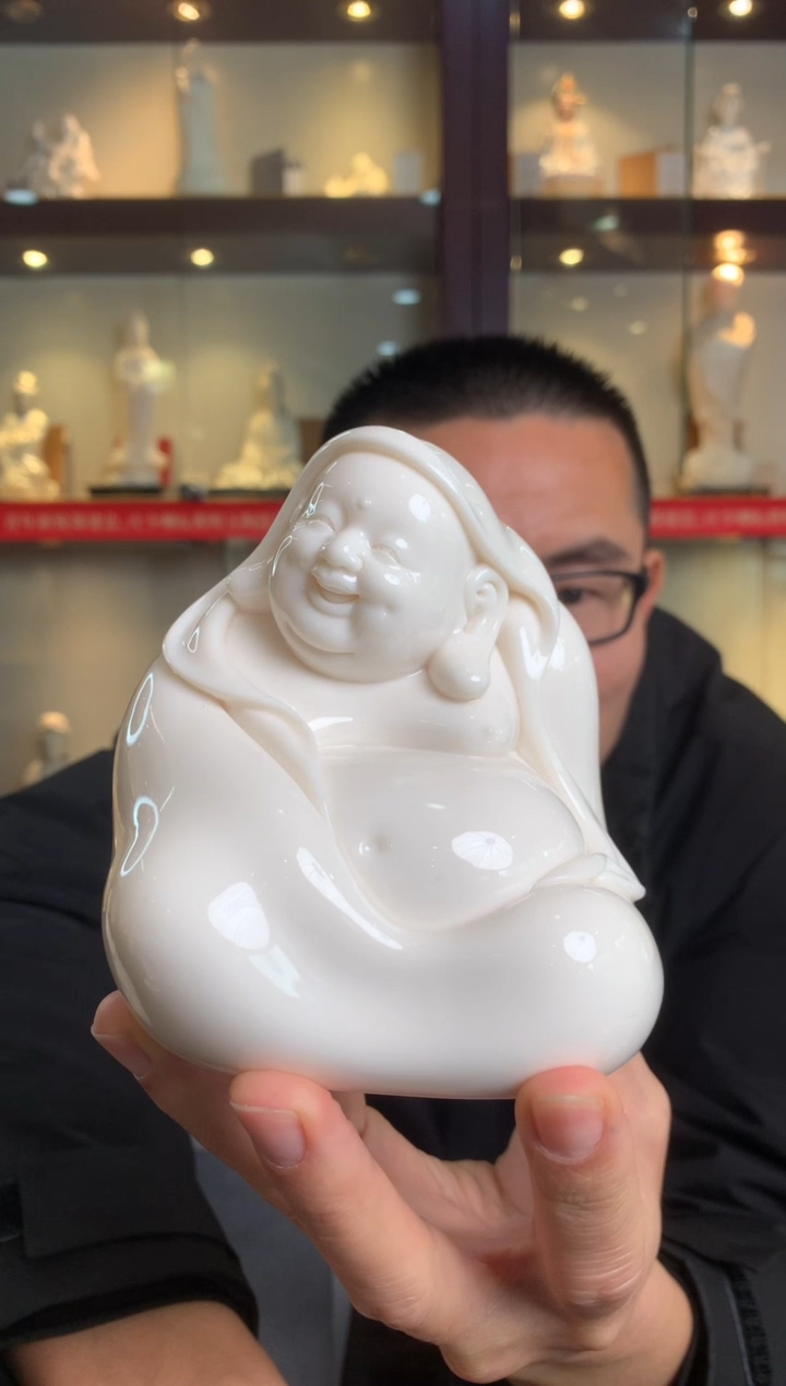 【闪购商品】摆件开怀弥勒  德化白瓷