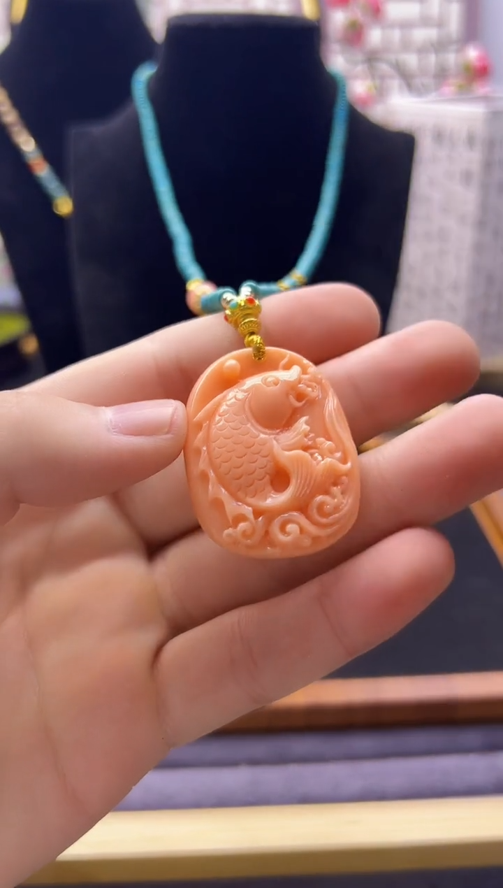 【闪购商品】玛瑙/玉髓颈饰14K金镶嵌X307          