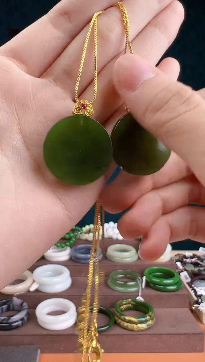 和田玉银S925镶嵌颈饰多样性发货 拍一单发一个