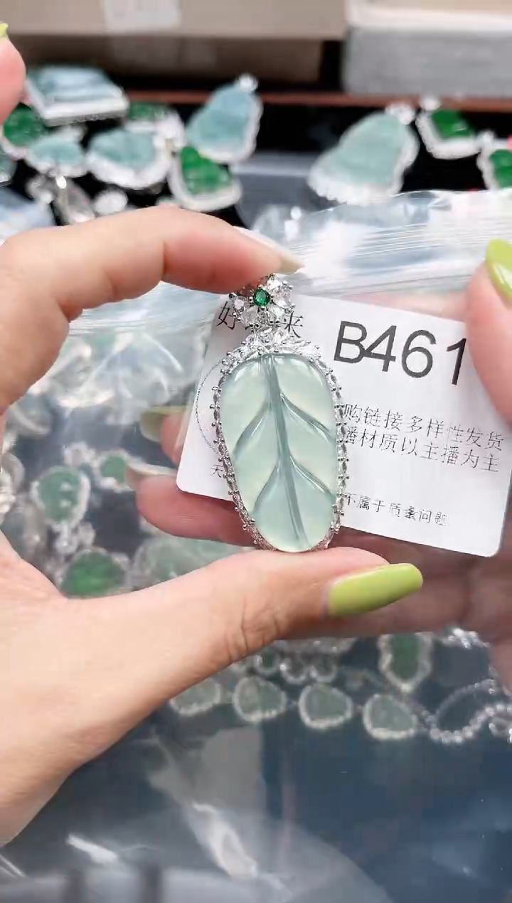 【闪购商品】翡翠颈饰未镶嵌461赠皮绳