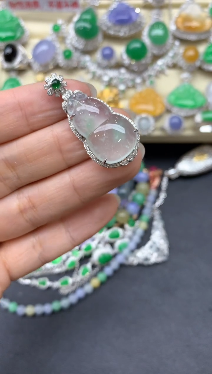 【闪购商品】翡翠颈饰18K金镶嵌628-中国好珍宝